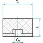 E D40-H30 M8 silentblok – Sleviste.cz