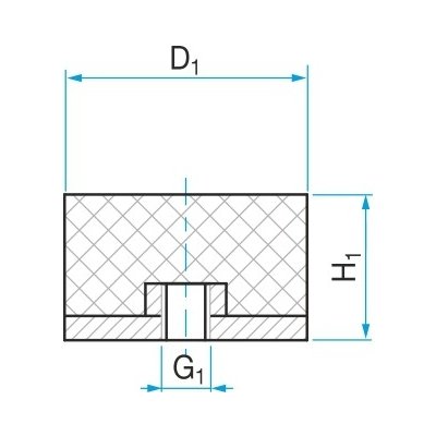 E D40-H30 M8 silentblok – Sleviste.cz