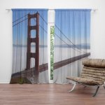 Sablio Závěs Golden Gate v mlze: 2ks 140x250cm – Hledejceny.cz