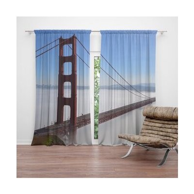 Sablio Závěs Golden Gate v mlze: 2ks 140x250cm – Hledejceny.cz