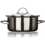 BANQUET Smaltovaný hrnec s poklicí Metallic Black 2 l – Zboží Mobilmania