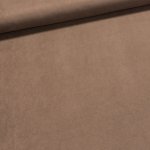 Polyesterový úplet 8010-007 UNI jednobarevný světle hnědý, vzhled broušené kůže, š.150cm (látka v metráži) – Zboží Dáma