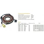 DZE stator (vinutí) alternátoru YAMAHA YFM 350 BRUIN 04-06; YFM 350 WOLVERINE 07-09; YFM 350 GRIZZLY 07-12; YFM 660 GRIZZLY 02-08; YXR 660 RHINO 04-07 (5KM-81410-00-00; 5UH-81410-00-00) | Zboží Auto