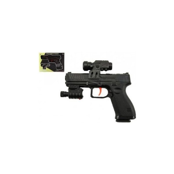 Rappa pistole na vodní kuličky 6mm plast 17cm s laserem na baterie v  krabici od 99 Kč - Heureka.cz
