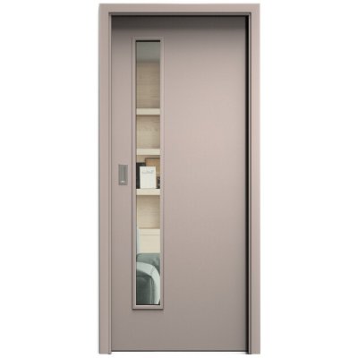 Sapeli Elegant Komfort M60 posuvné taupe 100 x 210 cm Čiré sklo – Hledejceny.cz