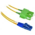 XtendLan FOP-LCSCA-D-5-9-A1 Patch, optický, LC-SC/APC, 9/125, duplex, LS0H, ultraflexibilní G.657.A1, průměr 2mm, krátký vývod, 5m – Zboží Živě
