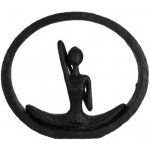 Home Styling Collection Figurka jóga výška 19,5 cm barva černá – Zboží Dáma