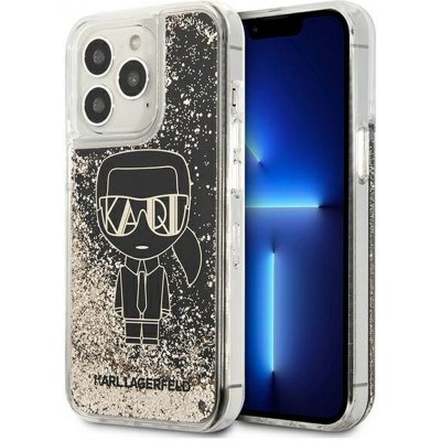 Pouzdro KARL LAGERFELD iPhone 13 Pro Glitter Gatsby Ikonik černé