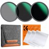 Filtr k objektivu K&F Concept Professional Lens Kit ND 8x ND 64x ND 1000x 62 mm