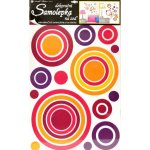 Anděl 1057 samolepící dekorace růžové kruhy 70x42cm – Zboží Dáma