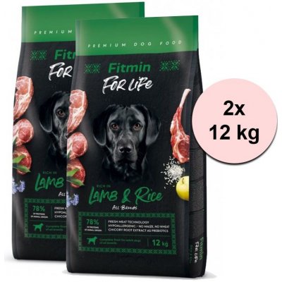 Fitmin For Life Lamb & Rice 2 x 12 kg