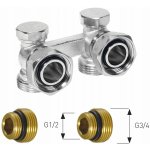 Novaservis Radiatorový uzavírací ventil dvojitý rohový 3/4" RA351/25 – Sleviste.cz