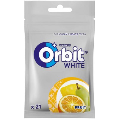 Orbit PL White Fruit žvýkačky bez cukru s ovocnou příchutí 29 g – Hledejceny.cz
