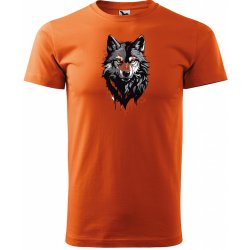 Sablio tričko s potiskem Wolf paint 1 oranžové