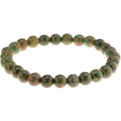 Šperky eshop pružný na ruku korálky v zelených odstínech gumička Z42.8
