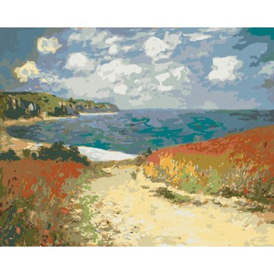 Diamondi Diamantové malování CESTA DO POURVILLE CLAUDE MONET 40 x 50 cm vypnuté plátno na rám