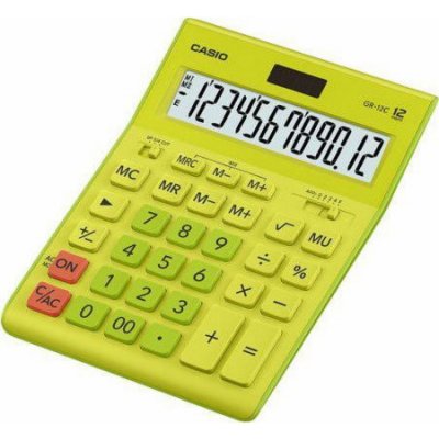 CASIO GR-12C-GN OFFICE CALCULATOR LIME GREEN 12-DIGIT DISPLAY