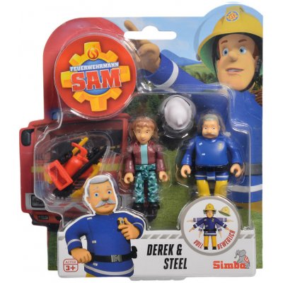 Simba Požárník Sam dvě figurky s příslušenstvím Derek a Steel – Zboží Mobilmania