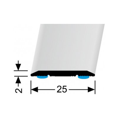 Küberit F4 Přechodová lišta stříbro 3 m – Sleviste.cz