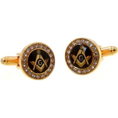 Knoflickarna.CZ manžetové knoflíčky svobodní zednáři zlaté – Hledejceny.cz