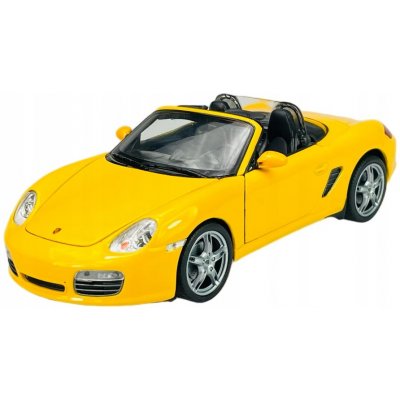 WELLY PORSCHE BOXSTER S 987 ŽLUTÁ KOVOVÝ NOVÝ MODEL BOXTER 1:24