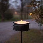 STAR TRADING LED venkovní svíčka 18xLED s realistickým plamenem P.10,5 cm černá – Hledejceny.cz