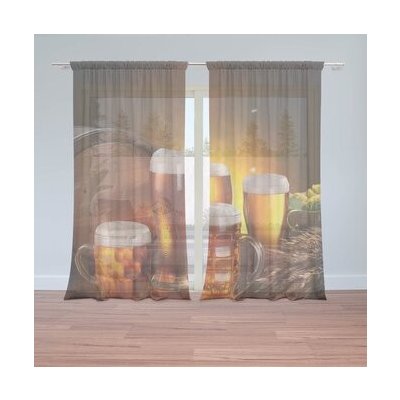 Sablio Záclony Krýgly s pivem: 2ks 150x250cm – Hledejceny.cz
