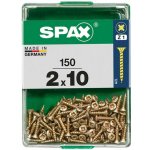 Spax Uni vrut zápust.hlava PZ/Z1, S-CUT plný závit, Yellox, 2 x 10 mm, 150 ks – Hledejceny.cz