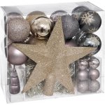 Atmosphera Sada vánočních ozdob, různé barvy, 44 prvky vícebarevná – Zboží Mobilmania