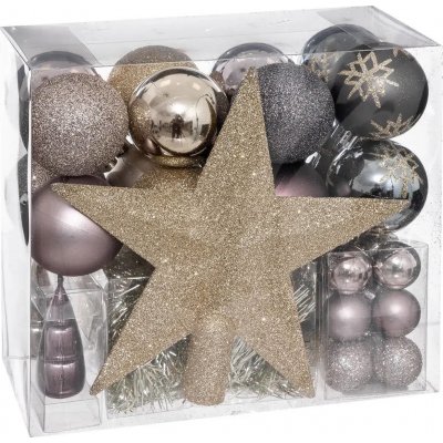 Atmosphera Sada vánočních ozdob, různé barvy, 44 prvky vícebarevná – Zboží Mobilmania