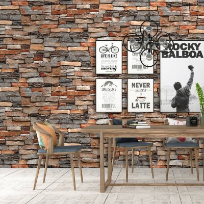 Postershop Vinylová omyvatelná tapeta barevná cihlová zeď (2) rozměry 53x1000 cm – Zboží Mobilmania