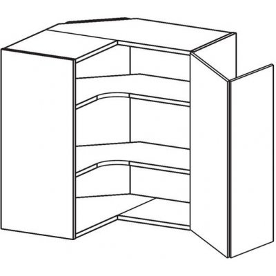 EBS Skříňka horní rohová lomená, 60 cm, bílá lesk EH60RLB-new – Sleviste.cz