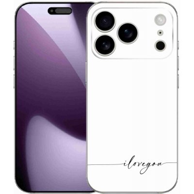 mmCase na iPhone 17 Pro - I love you bílé pozadí – Zboží Mobilmania