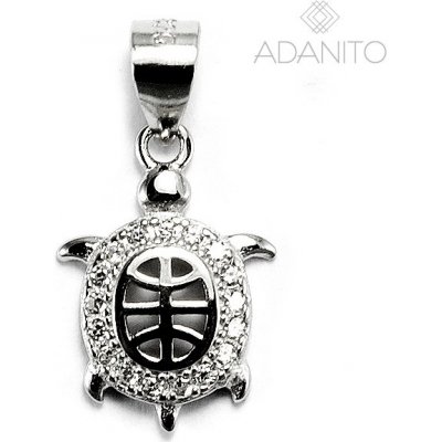 Adanito SSP018155 Stříbrný přívěsek želva se zirkony – Zboží Mobilmania