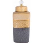 Eurolamp | Keramická dóza 36x16,5x16,5 cm šedá/zlatá | 752-20331 – Hledejceny.cz