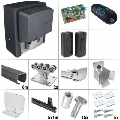 CAME BX 704 K1 7.0 - sestava pojezdu, pohonu a příslušenství, pro posuvnou bránu do průjezdu 4,2 m a 400 kg, profil bez úpravy – Hledejceny.cz