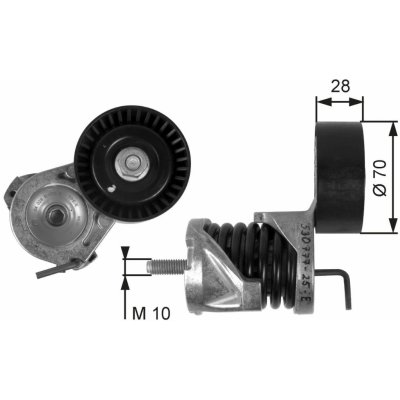 Napínák, žebrovaný klínový řemen GATES T39085 – Zboží Mobilmania