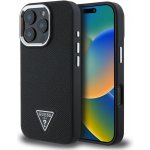 Guess PU Grained Triangle Logo Zadní pro iPhone 16 Pro Black – Zboží Mobilmania