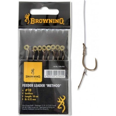 BROWNING návazec Feeder Method/Boilie-Needle 10 cm bez proti hrotu velikost 12 8 ks – Zboží Mobilmania