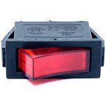 Tracon electric Kolébkový vypínač ON-OFF červený podsvícený, 16A, 250V IP 40 – Sleviste.cz
