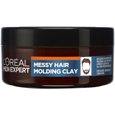 L´Oréal Men Expert Messy Hair Molding Clay 75 ml – Zboží Mobilmania