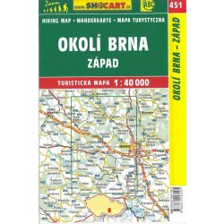 Turistická mapa 451 Okolí Brna západ 1:40 000