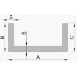 ehlinik Hliníkový U profil 12X12X2, 1m – Hledejceny.cz