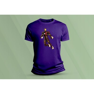 Sandratex dětské bavlněné tričko Iron Man purpurová – Sleviste.cz