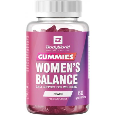 BodyWorld Women’s Balance Gummies 60 bonbonů, broskev – Hledejceny.cz