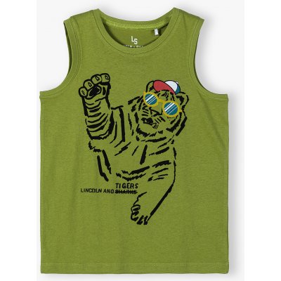 Lincoln & Sharks chlapecké tričko bez rukávů Tygr zelená – Zboží Mobilmania