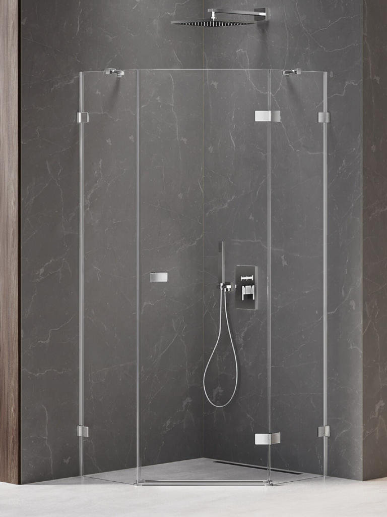 New Trendy Avexa 80x80 cm chrom lesk/průhledné sklo EXK-3885