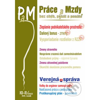 Práce a Mzdy č. 10-11 / 2022 - Zlepšenie podnikateľského prostredia - Poradca s.r.o. – Zboží Mobilmania