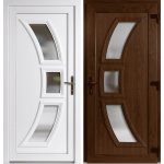 OknaDvereNaMiru.cz Vchodové plastové dveře 5901 zlatý dub / bílá pravé otevírání ven 98 x 198 cm – Sleviste.cz