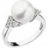 Prsteny Evolution Group CZ Stříbrný prsten s bílou říční perlou 25002.1